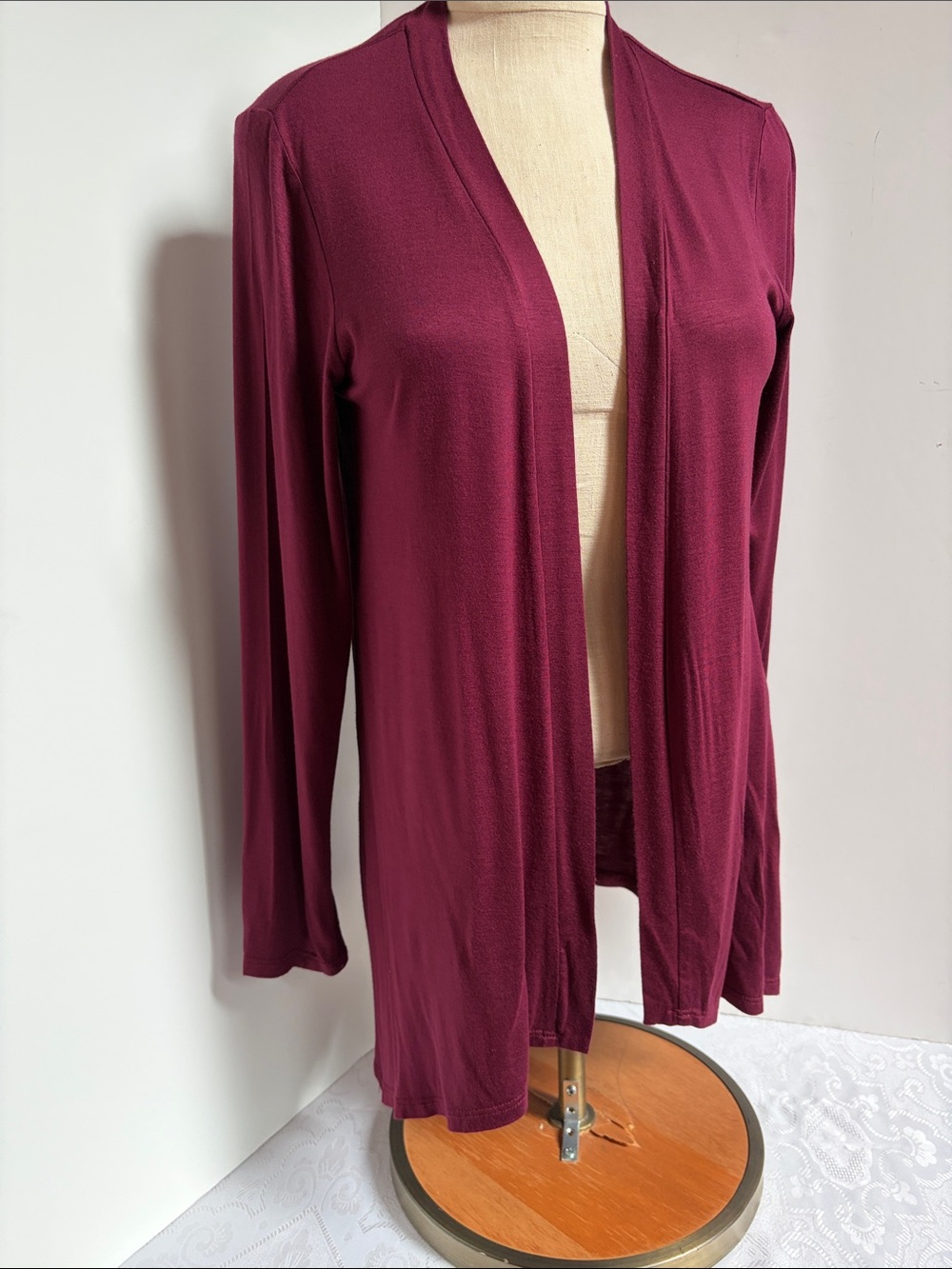 Apt. 9 Open-Front Cardigan - Wine